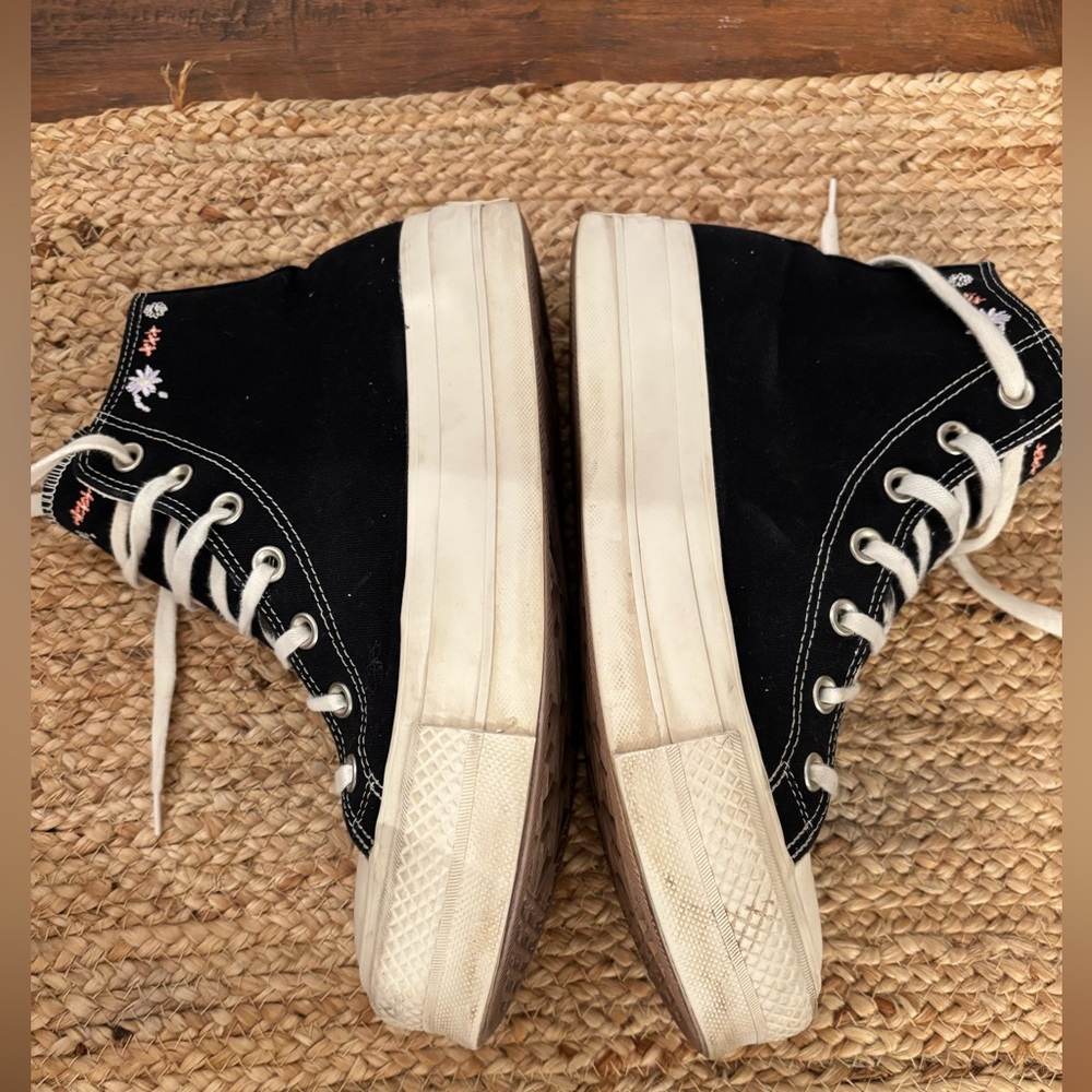 Converse CTAS Lift Hi Platform Embroidered Floral Women's Sz 9 - Picture 7 of 12